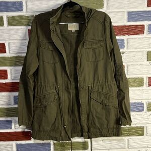 A.N.D EA WY‎ Women’s Green Military Jean Jacket - Size Small